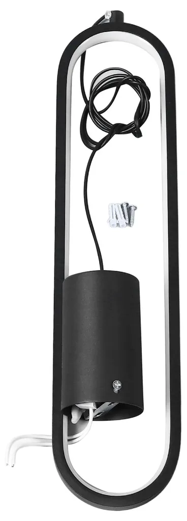Lustre Moderne Noir 18W - Suspension Réglable 3 Températures LED