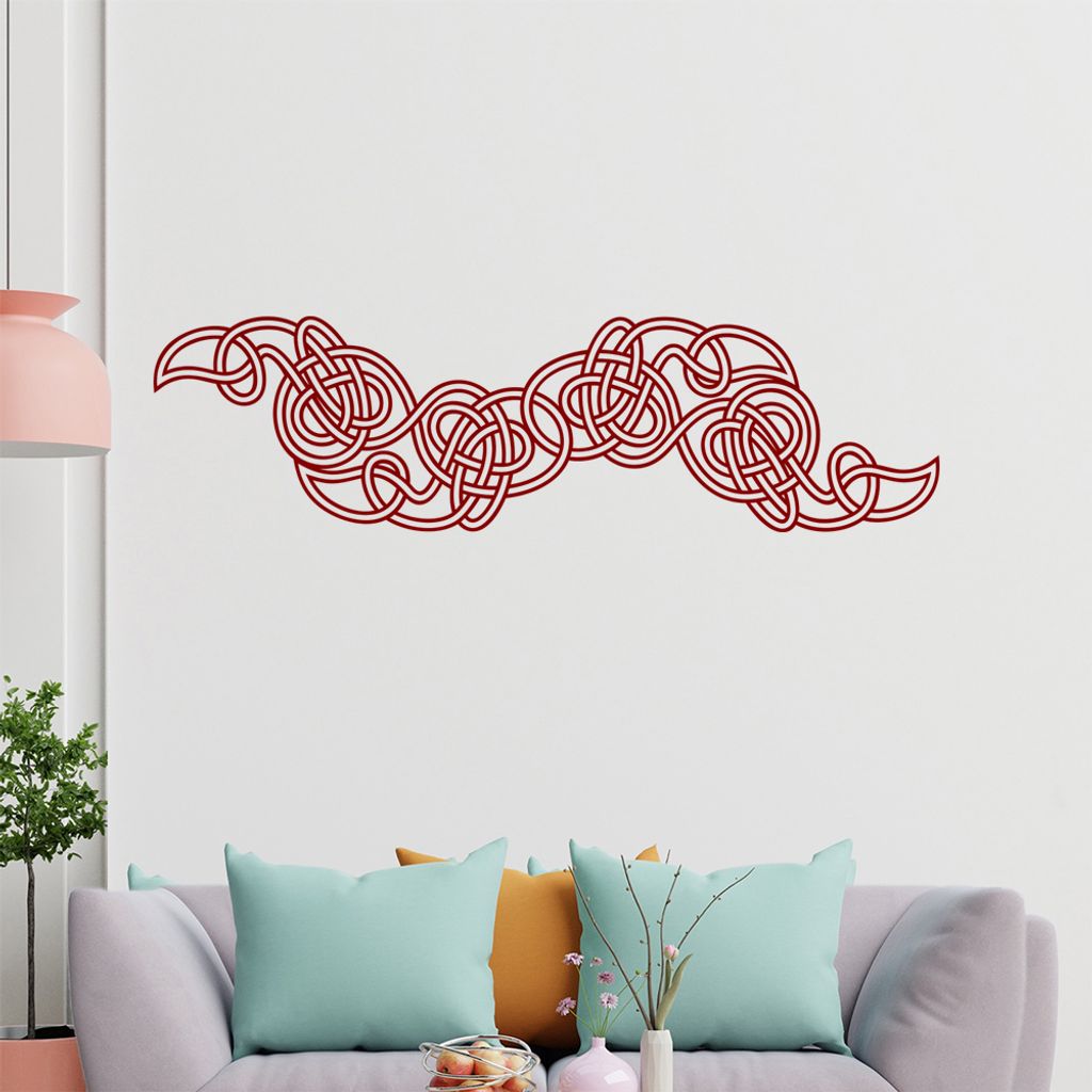 keltischer Knoten - Knotenmuster Wandtattoo in 6 Größen - Wandaufkleber Wall Sticker - Dekoration, Küche, Wohnzimmer, Schlafzimmer, Badezimmer