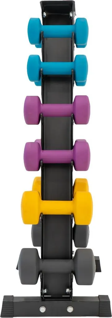 Set d'Haltères pour Musculation à Domicile avec Rack Vertical Acier - 3
