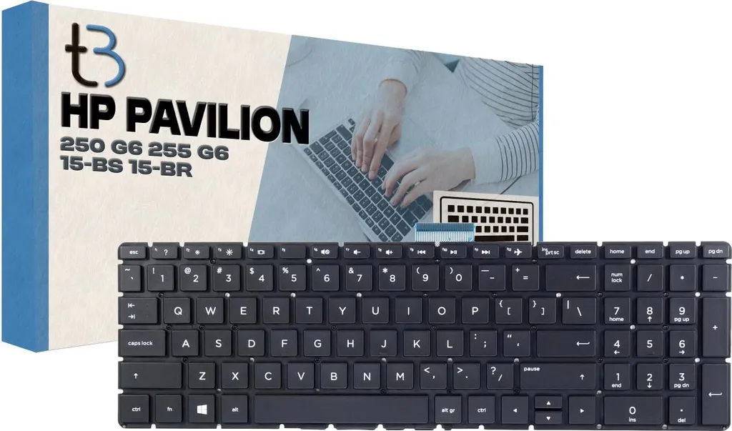 Clavier AZERTY pour HP Pavilion 250 255 G6 et 15-BS 15-BR noir