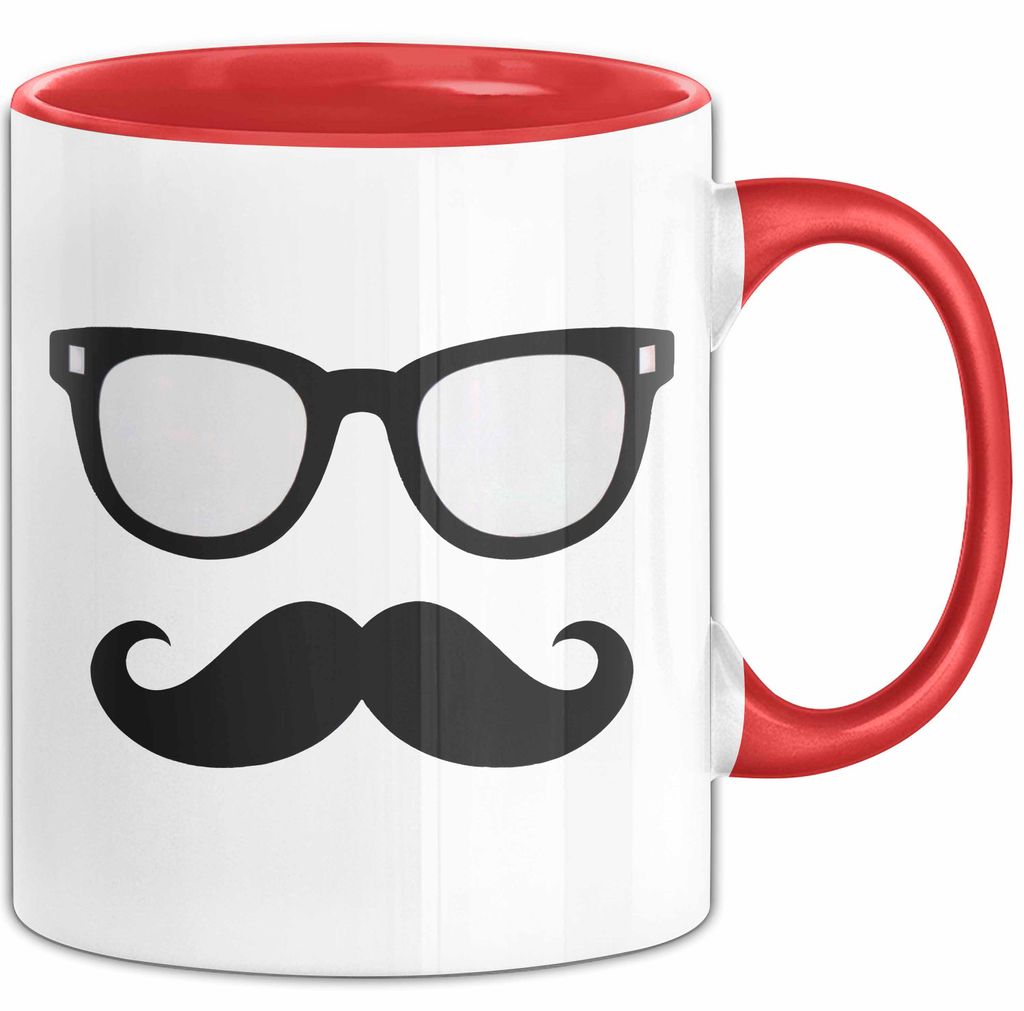 Hipster Tasse Geschenkidee für Trendsetter (Rot)