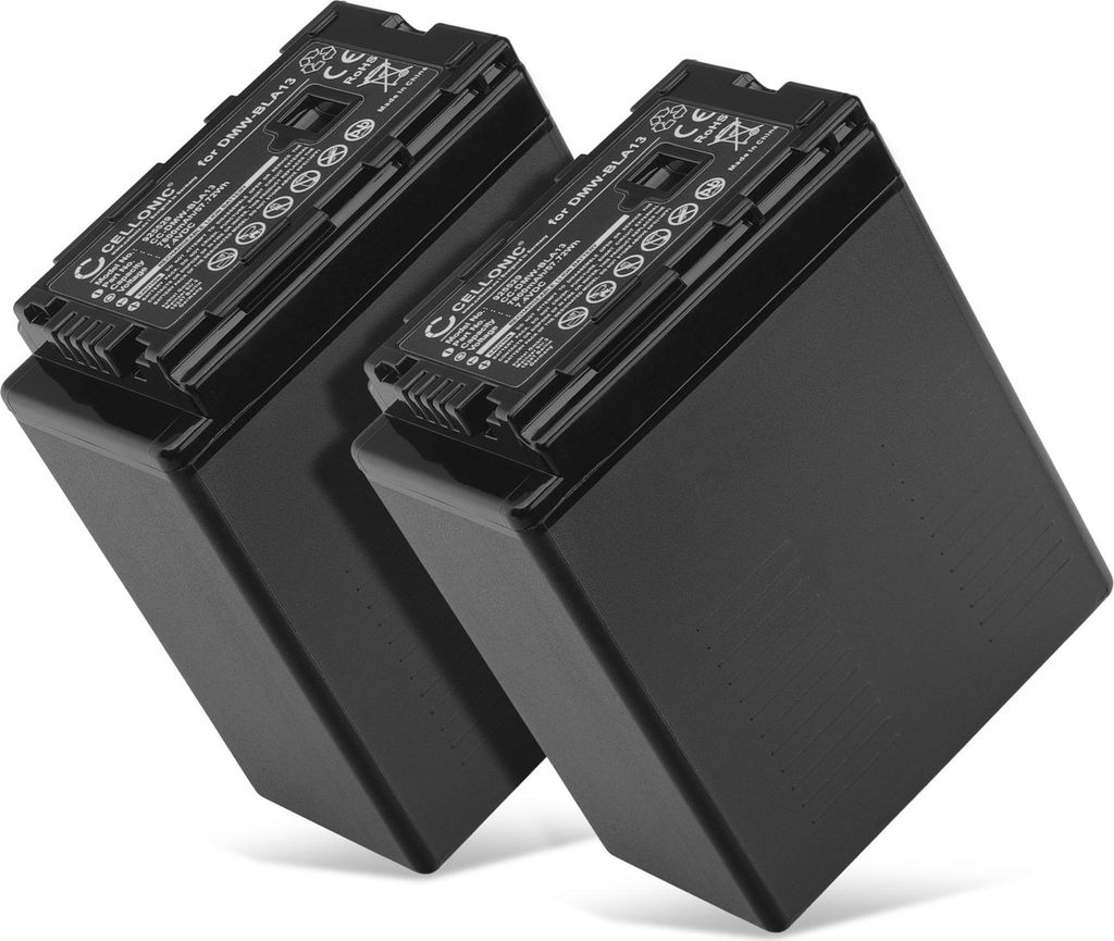 CELLONIC 2x Akku für Kamera Kompatibel mit Panasonic Lumix DMC-L10, HDC-SD100, HDC-HS9, DMW-BLA13 - (7800mAh, 7.4V)