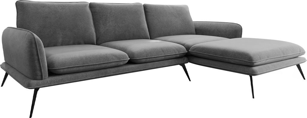 MIRJAN24 Ecksofa Portimao LC, Polsterecke Sofa, Stilvoll Couchgarnitur, Loft L-Form (Farbe: Zetta 302, Seite: Rechts 2R-LC)