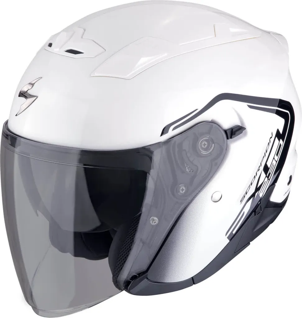 Casque Scorpion Exo-230 Cit-E pour trajet urbain quotidien blanc noir