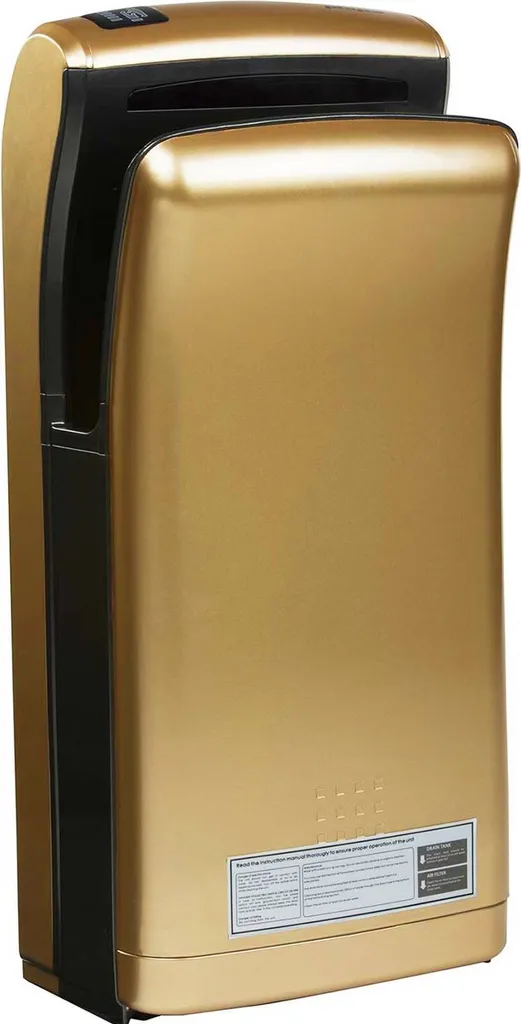 Sèche-mains Électrique Mural Doré 1200 W - Appareil Sanitaire Design