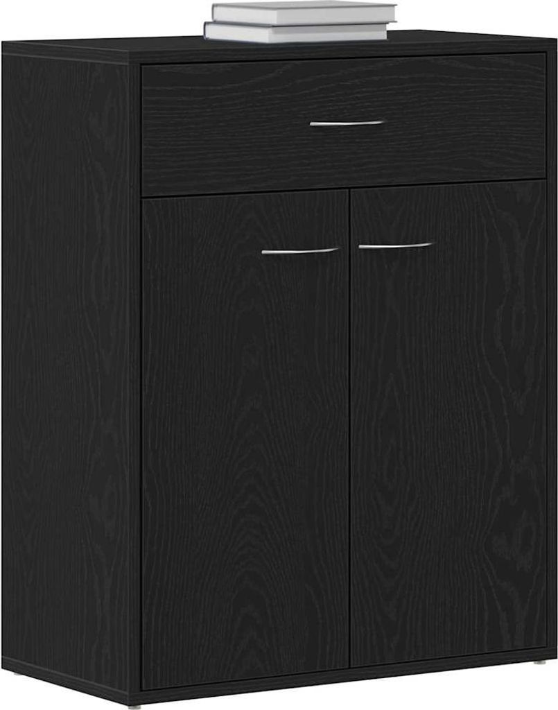 Möbel Sideboard - praktischem Design - Wohnzimmerschrank - Kommde für Flur - Schwarz Eichen-Optik 60x30x75 cm Holzwerkstoff Top1333005