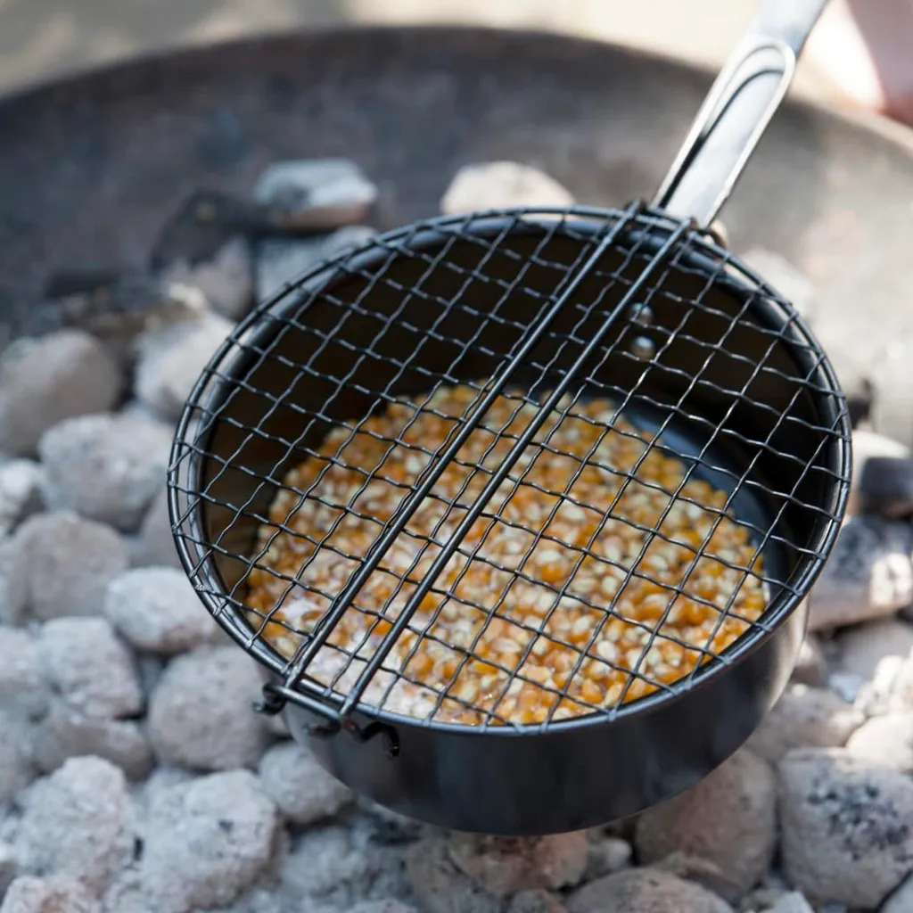 Cuisinez du pop-corn sans brûlures avec la poêle à long manche FF157 - 5