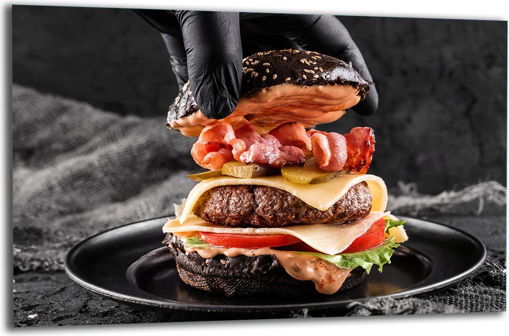 Herdabdeckplatte Glaskeramikkochfeld-Abdeckung Spritzschutz Glas 80x52 Hamburger