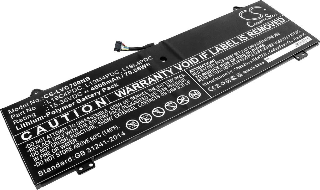 Batterie Li-Po compatible Lenovo Yoga 14C ITL5 avec protection surchauffe