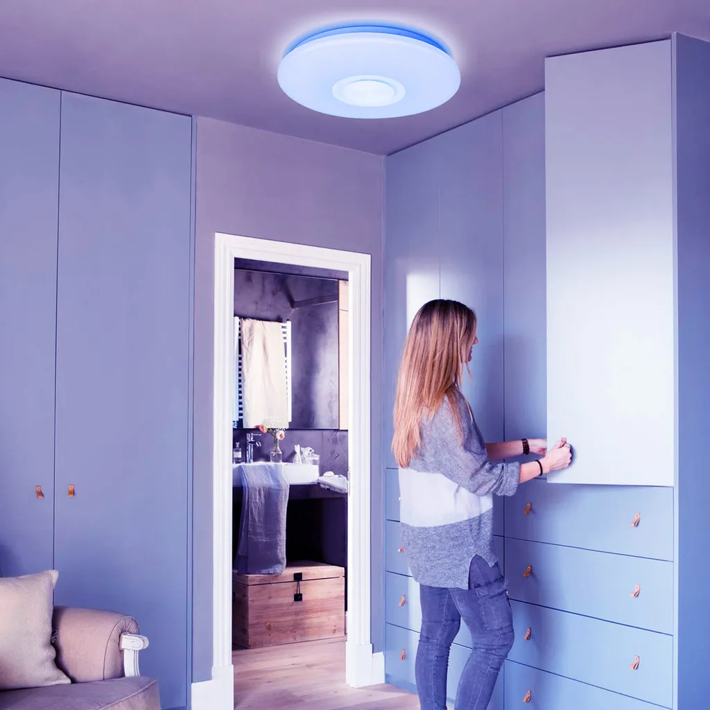 Plafonnier LED dimmable 2500K-6500K rond avec télécommande - 7