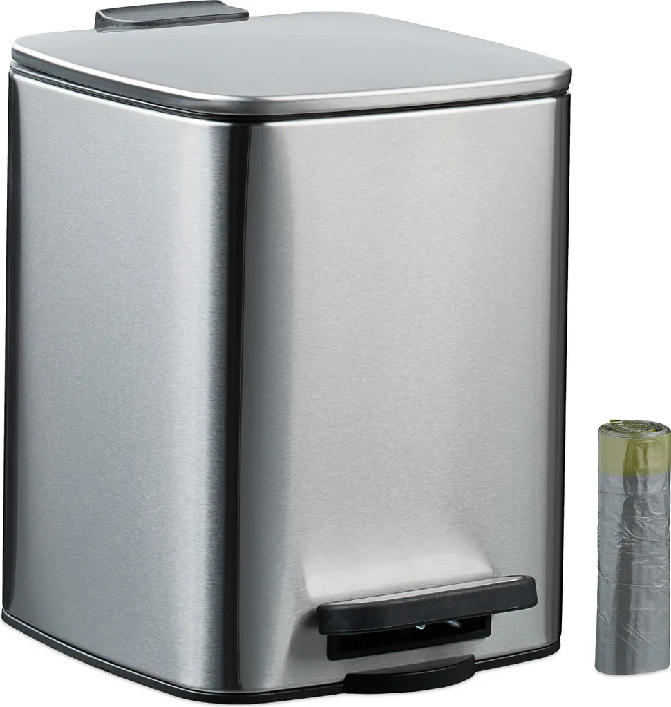 relaxdays Cestino per cosmetici quadrato da 6L con fodere per cestino