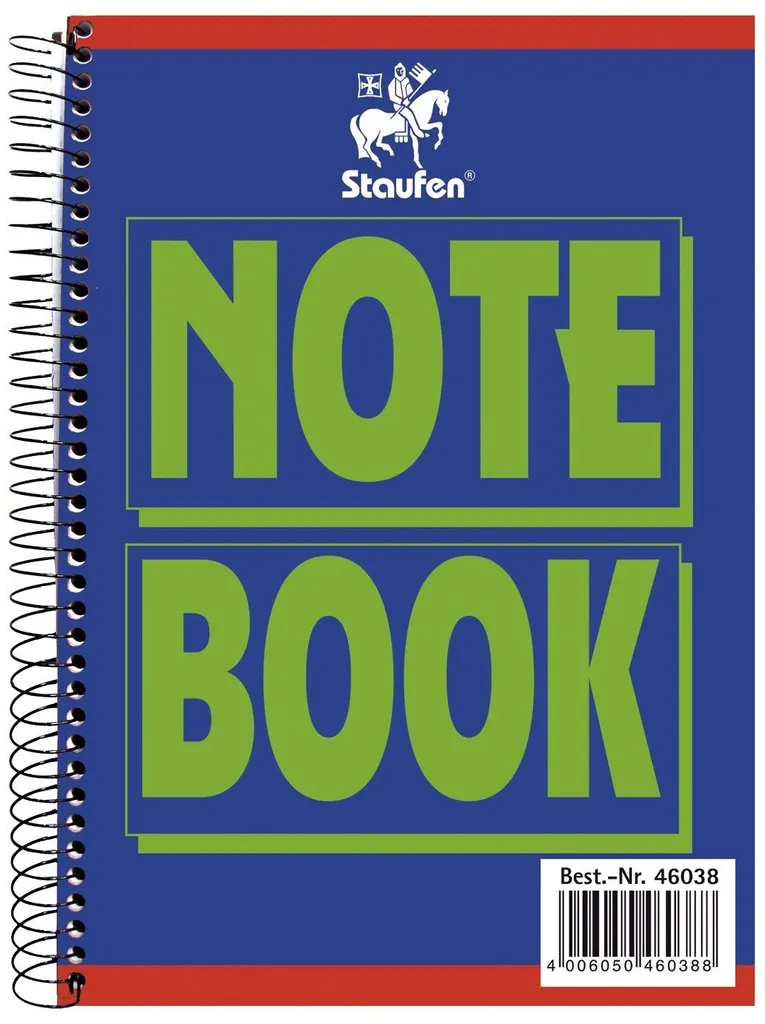Cahier de notes A6 Staufen à spirales et petits carreaux pour étudiants