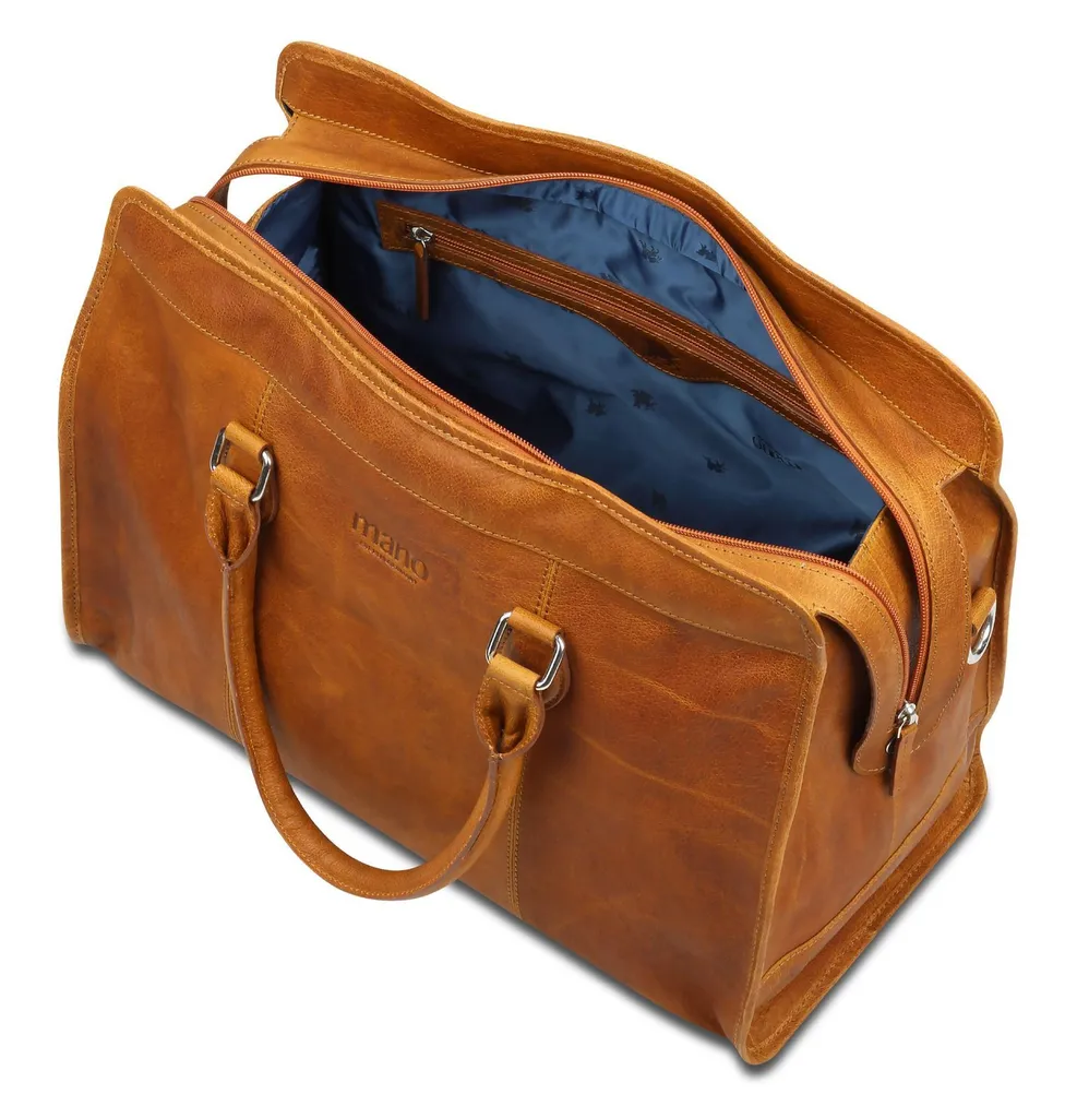 Sac de voyage cuir Cognac idéal pour vos week-ends Bristol Don Pietro