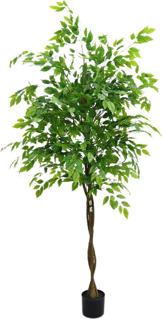 Künstlicher Ficus Baum - Kunstpflanze im Topf - 180 cm Höhe - Realistische Struktur - Pflegeleicht - Für Innenbereich