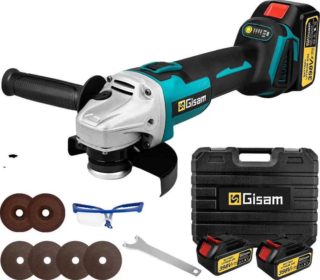 Smerigliatrice Brushless Professionale 4 Velocità + 2 Batterie Litio