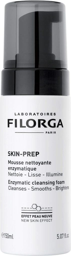 A product shot of a Filorga Skin-Prep Enzymatic Cleansing Foam bottle.