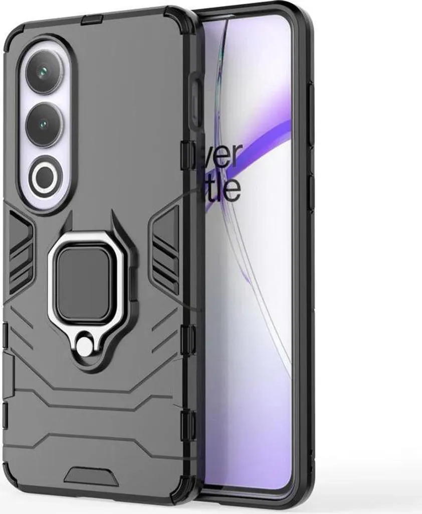 OnePlus Nord CE 4 Lite Anello Custodia Armatura Nero
