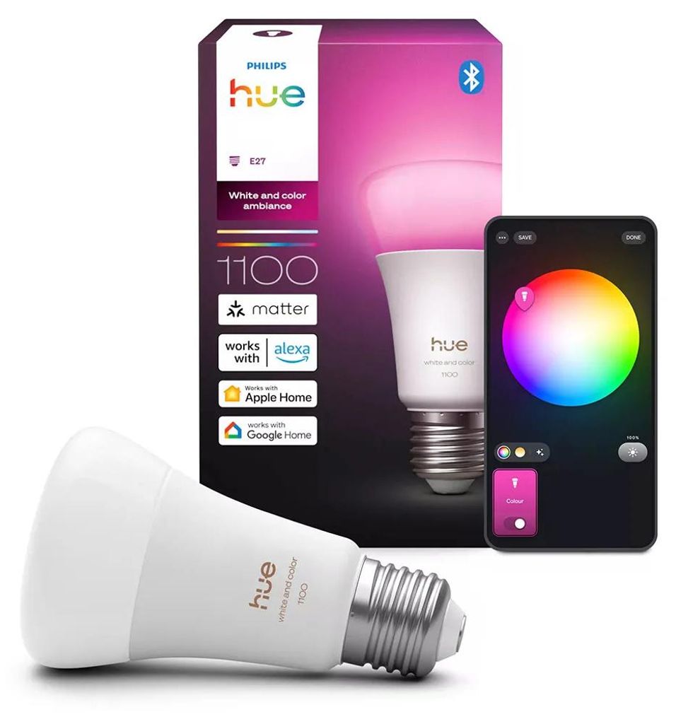 Philips Hue White and Color ambiance A60 – Smarte Lampe E27 Produktbild 