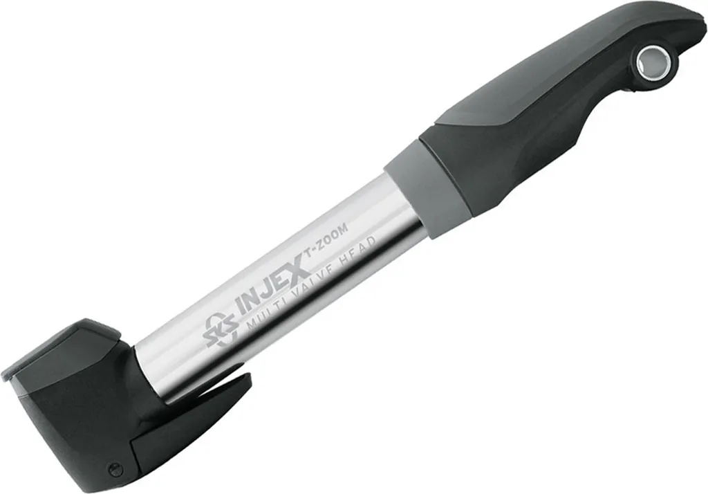 SKS Injex T-Zoom Pompe Vélo Haute Pression Multi-Valve Argent et Noir