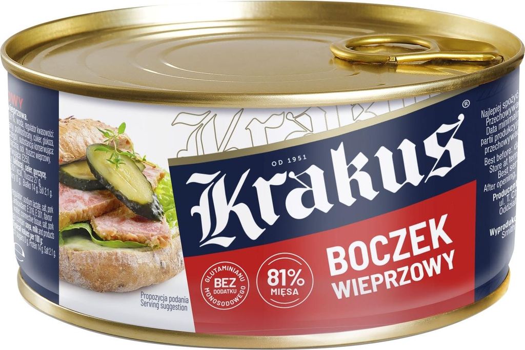 Krakus Konserwa boczek wieprzowy 300 g Zdjęcie produktu 
