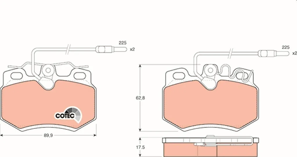 Plaquettes de frein TRW GDB446 pour Citroën C6 et Peugeot 407 Berline