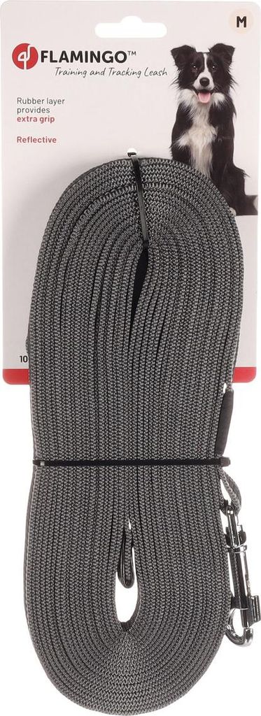 Flamingo Trainings- und Schleppleine Xeno dunkelgrau, Maße: 1000 cm / 20 mm