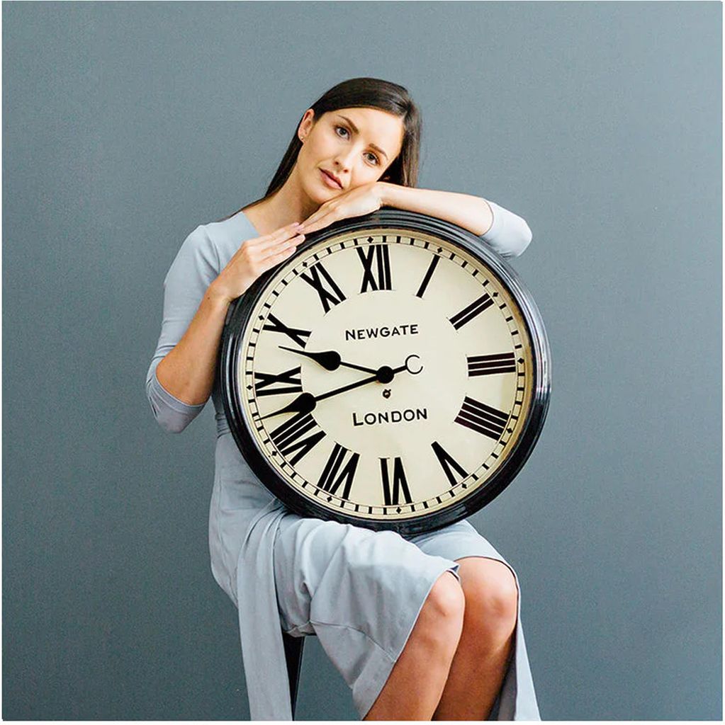 Orologio da parete impermeabile per stazione ferroviaria a doppia faccia per orologio da parete in metallo retrò in ferro battuto da giardino Decorazione silenziosa per interni ed esterni  15