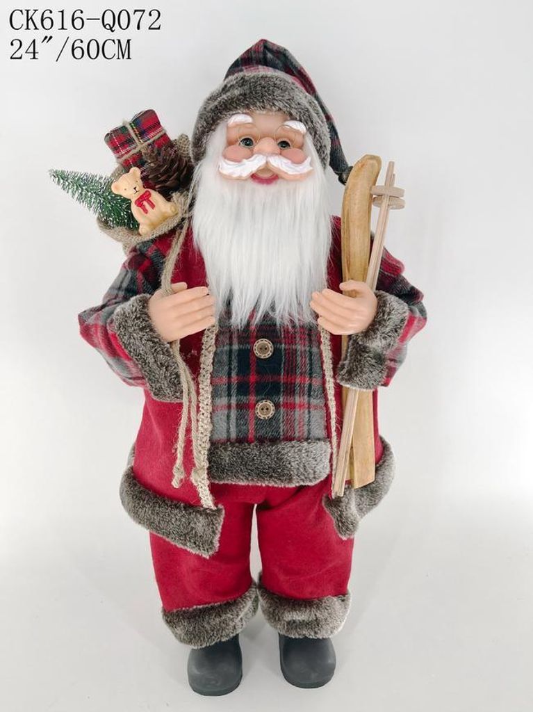 Décoration MagicHome Noël, Pere Noël, avec cadeau, rouge, Image du produit 