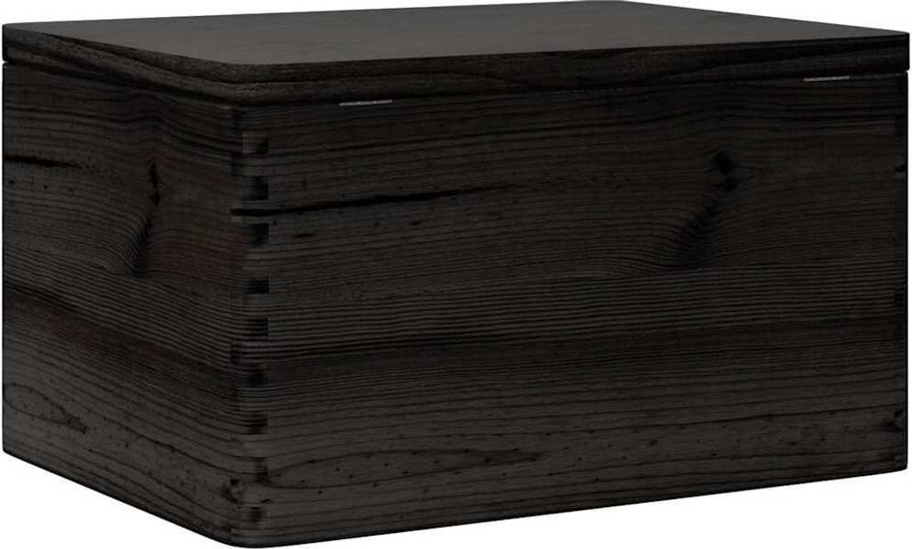vidaXL Holzkiste mit Deckel Schwarz 40x30x23 cm Massivholz Kiefer
