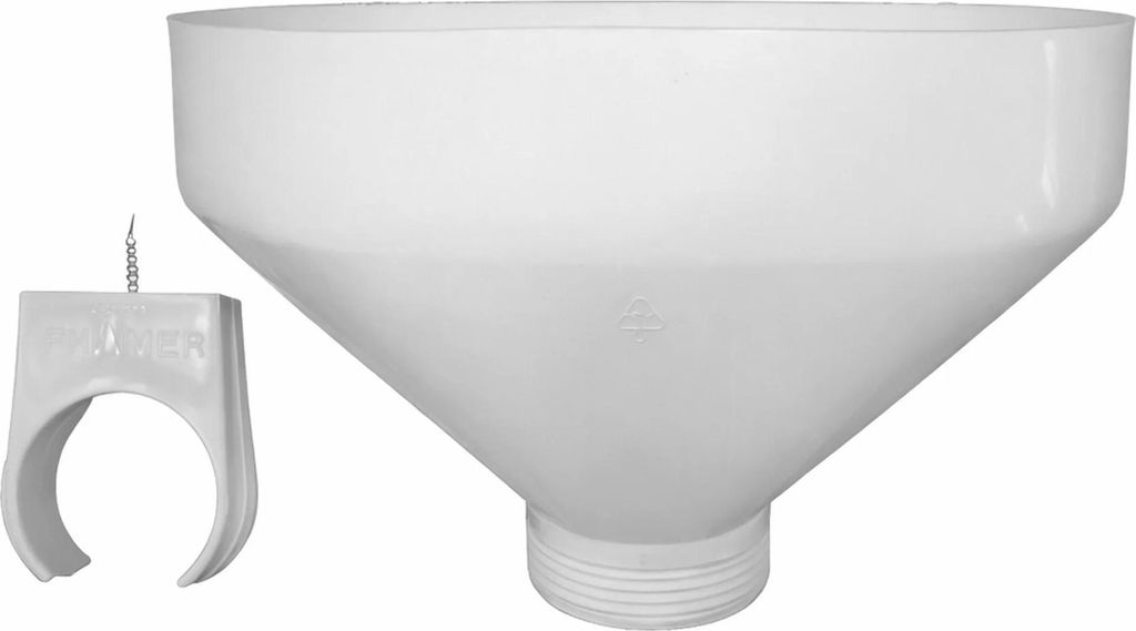 Hutterer & Lechner HL20 Tropftrichter 6/4 Zoll m. Rohrschelle, 1 Stk.