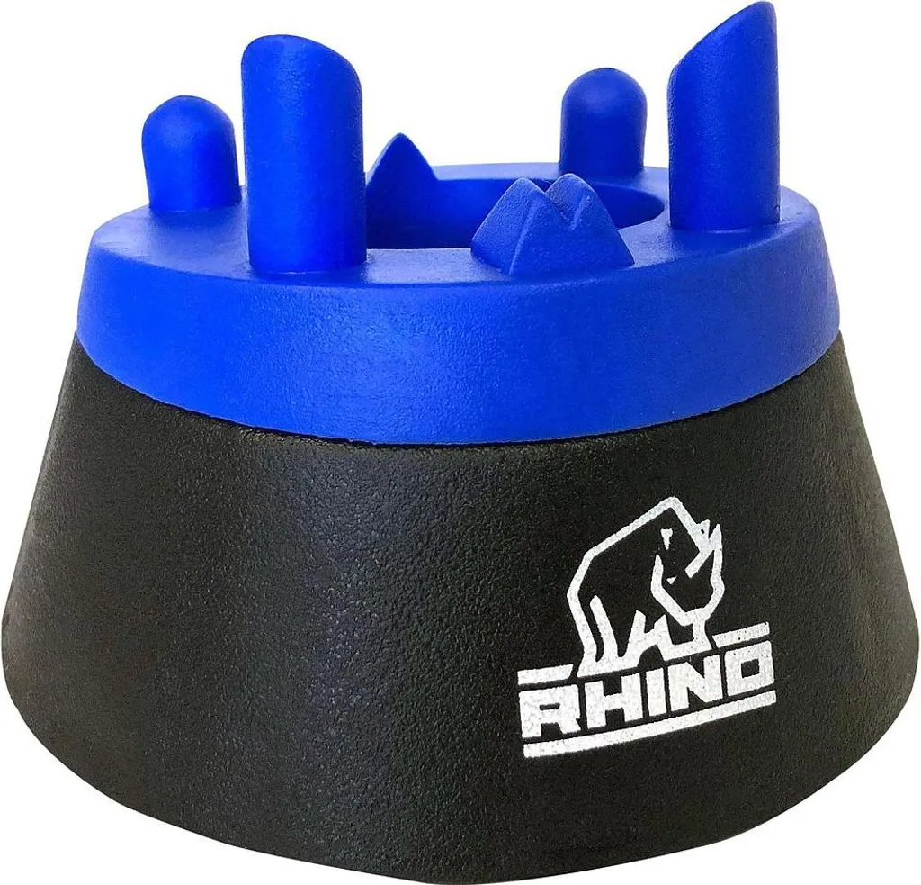 Rhino Tee de Rugby Kicking Tee Réglable Bleu et Noir en Caoutchouc