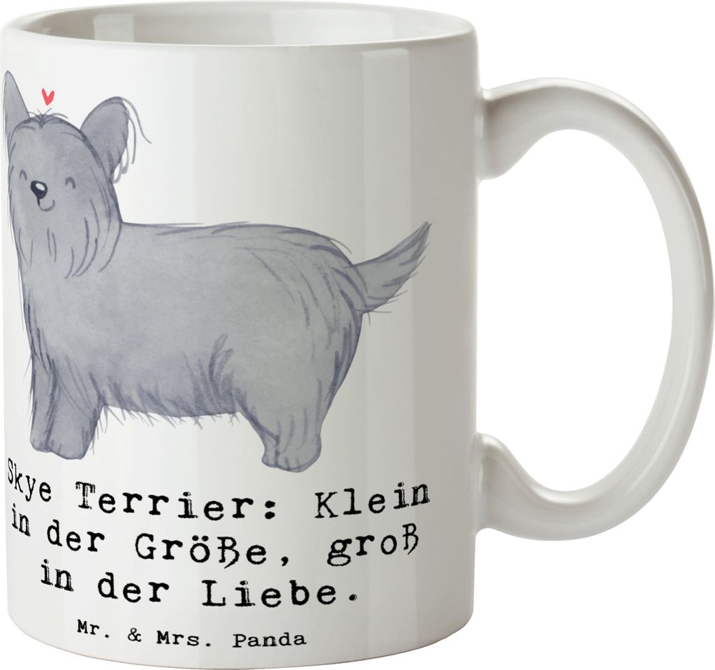 Mr. & Mrs. Panda Kaffeetasse Skye Terrier Liebe - Weiß - Produktbild 