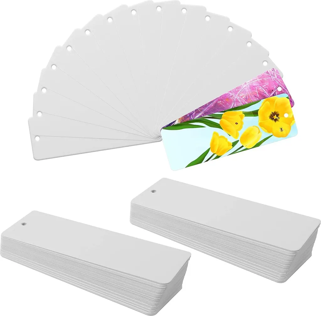 Marque-pages Papier Blanc 15x5 cm contre les Pages Cornées - 300 Pièces