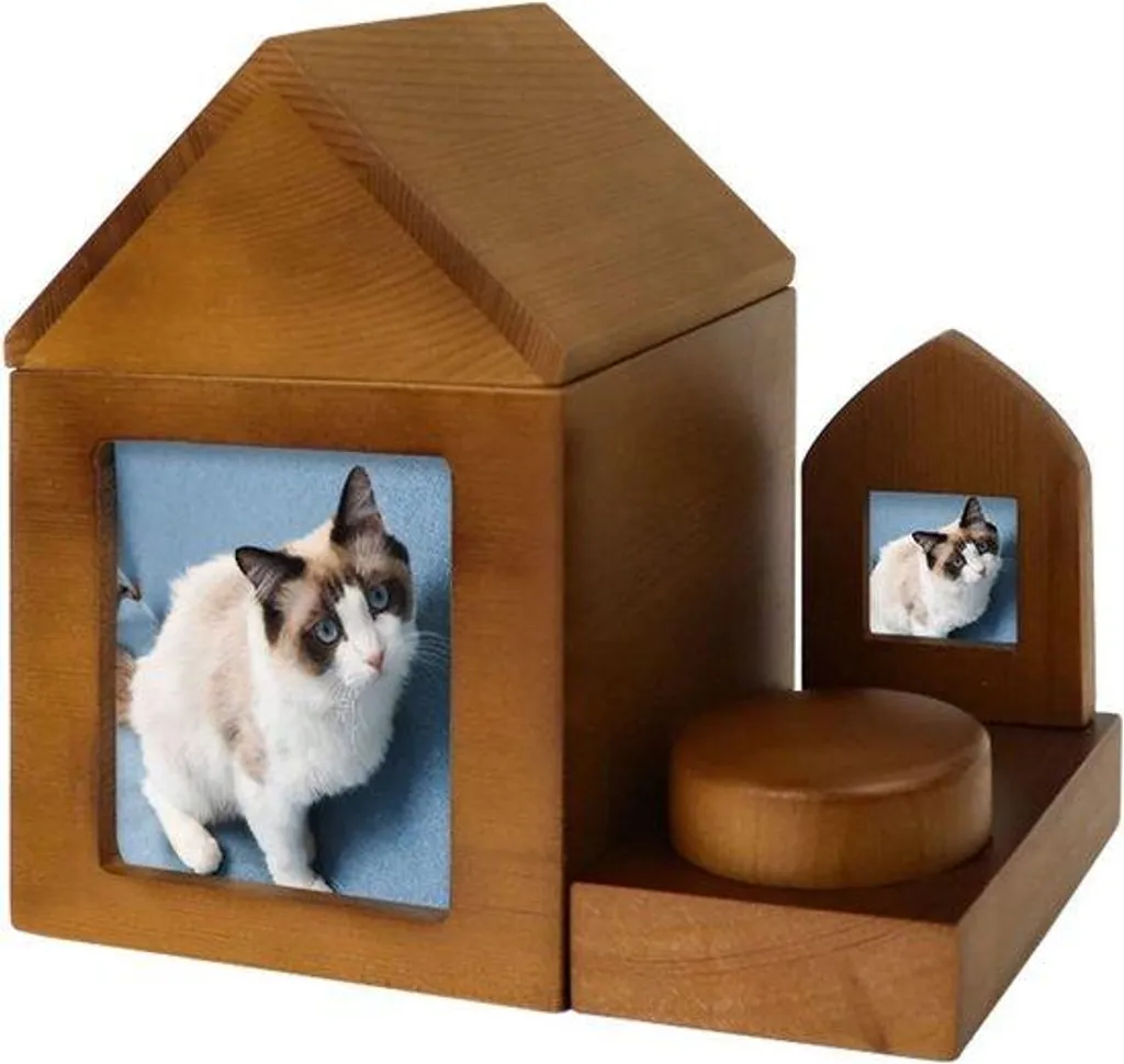 Urnes funéraires en bois avec cadre photo pour cendres de vos proches