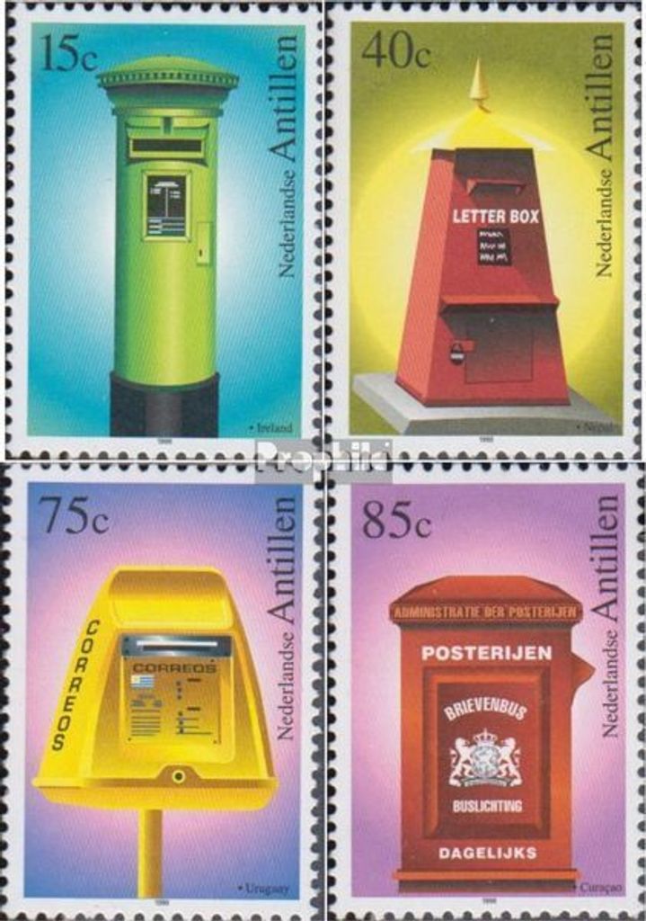 Briefmarken Niederländische Antillen 1998 Mi 967-970 (kompl.Ausg.) postfrisch Briefkästen
