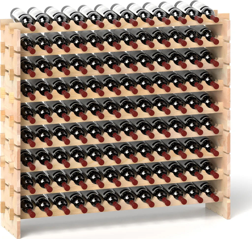 Casier à vin pour 108 bouteilles évitant la casse et le désordre