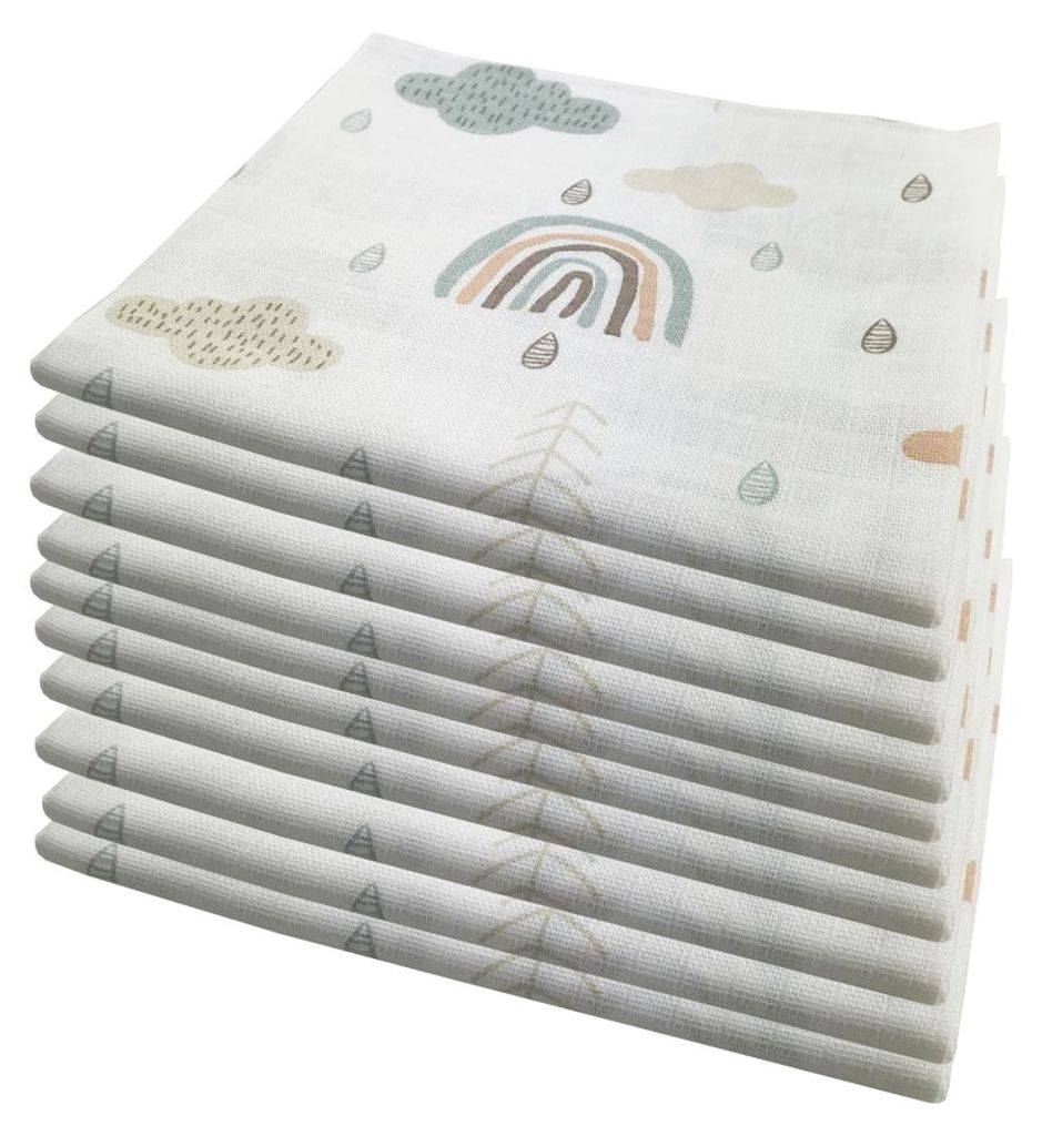Mulltücher Spucktücher Mullwindeln Baby Baumwolle Produktbild 