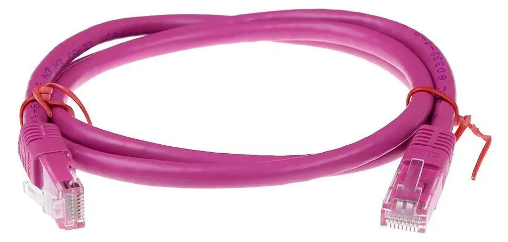 Câble réseau CAT6 7m U/UTP ACT Rose haute performance pour switch PC