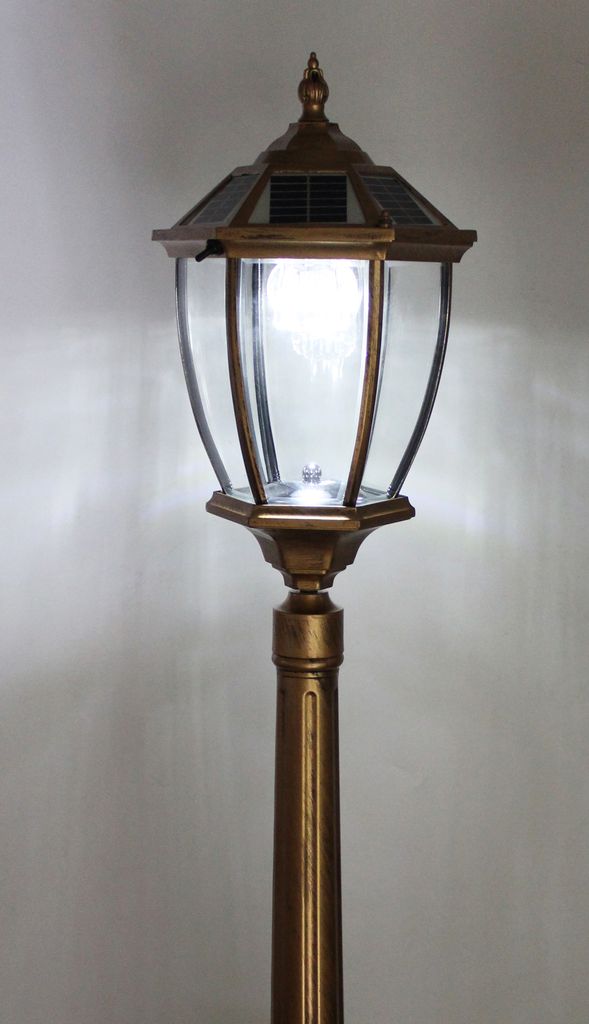 Gartenlaterne Solarbetrieben klassisch 175 cm Solarlampe Produktbild 
