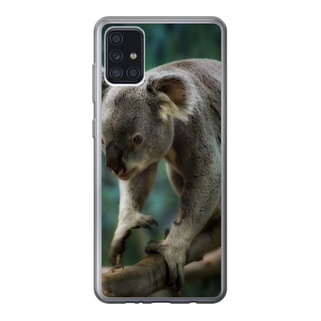 MuchoWow Handyhülle Schutzhülle Hülle für Samsung Galaxy A52 5G Koala - Baum - Klettern - Kinder - Jungen - Mädchen Silikon Softcase Handy H...