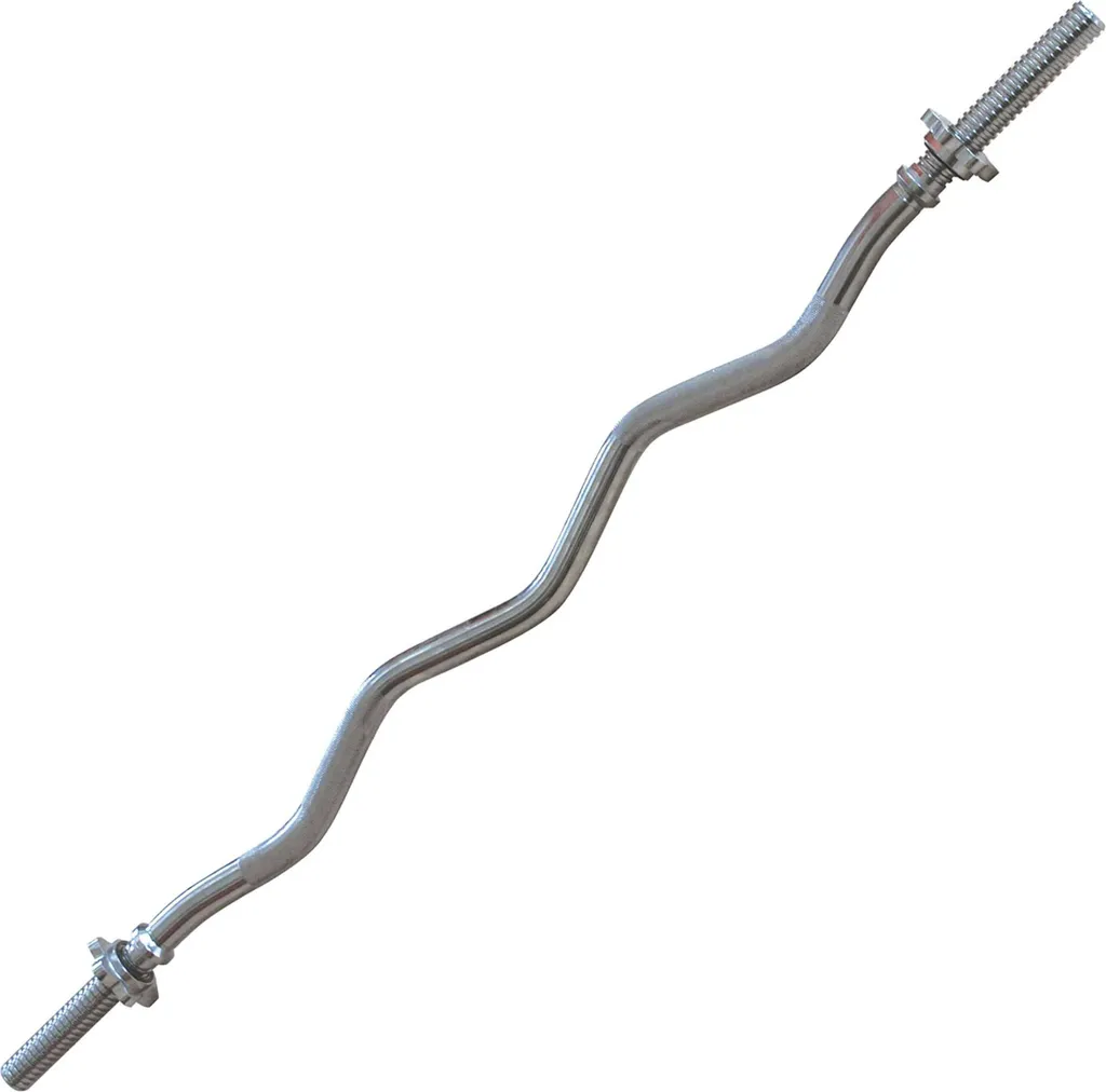 Barre d'haltérophilie 120 cm Tunturi avec filetage et écrous à vis