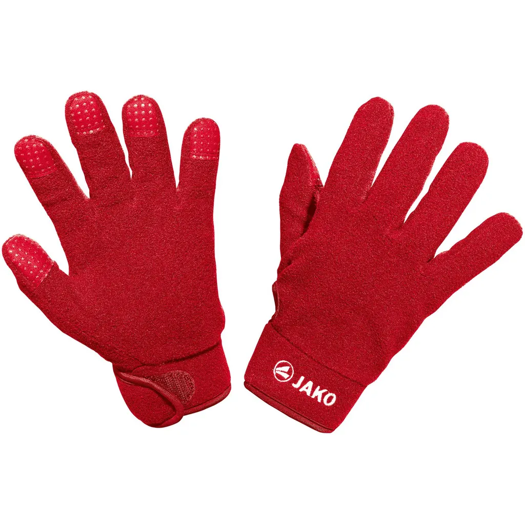 JAKO guanti da giocatore unisex in pile, colore:rosso, taglia:10
