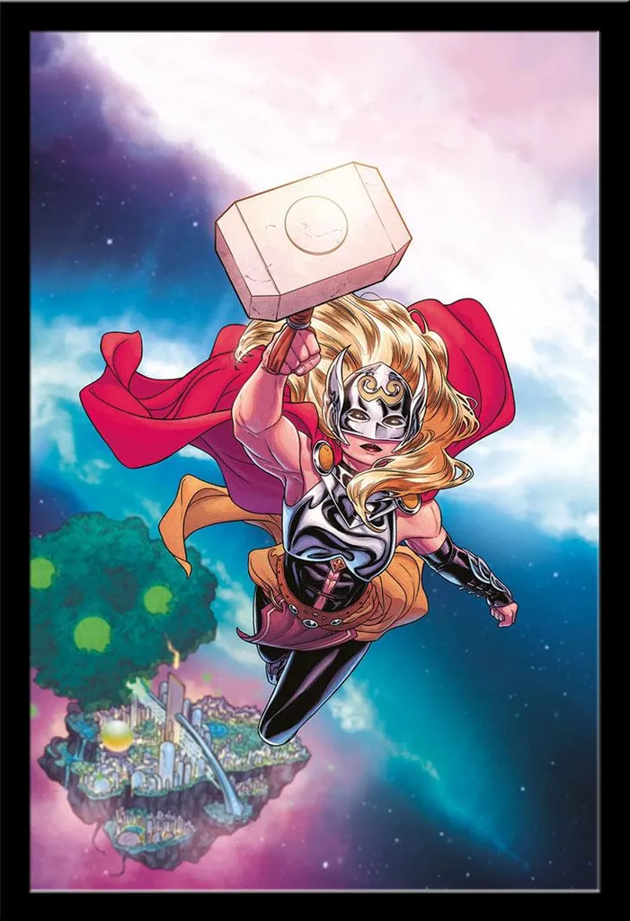 Poster Thor avec cadre amovible noir Shinsuke et vitre acrylique protection