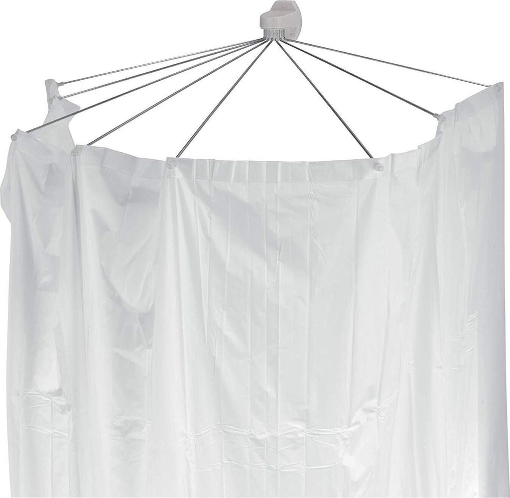 Tenda da doccia pieghevole Spirella "Ombrella" bianco Immagine del prodotto 
