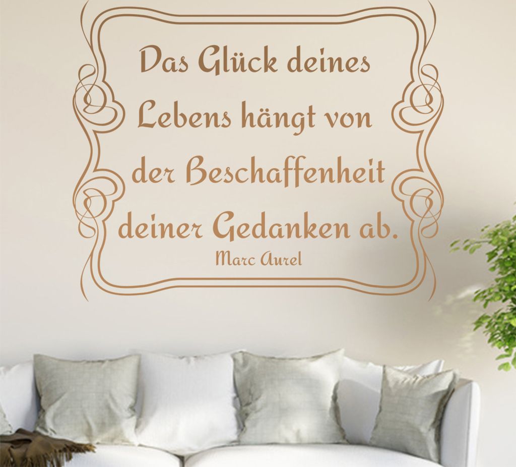 Das Glück deines Lebens ... Wandtattoo in 6 Größen - Wandaufkleber Wall Sticker - Dekoration, Küche, Wohnzimmer, Schlafzimmer, Badezimmer