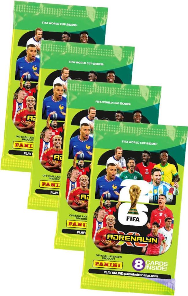 Fifa World Cup 2026 Adrenalyn XL - WM Trading Cards Sammelkarten - 4 Booster