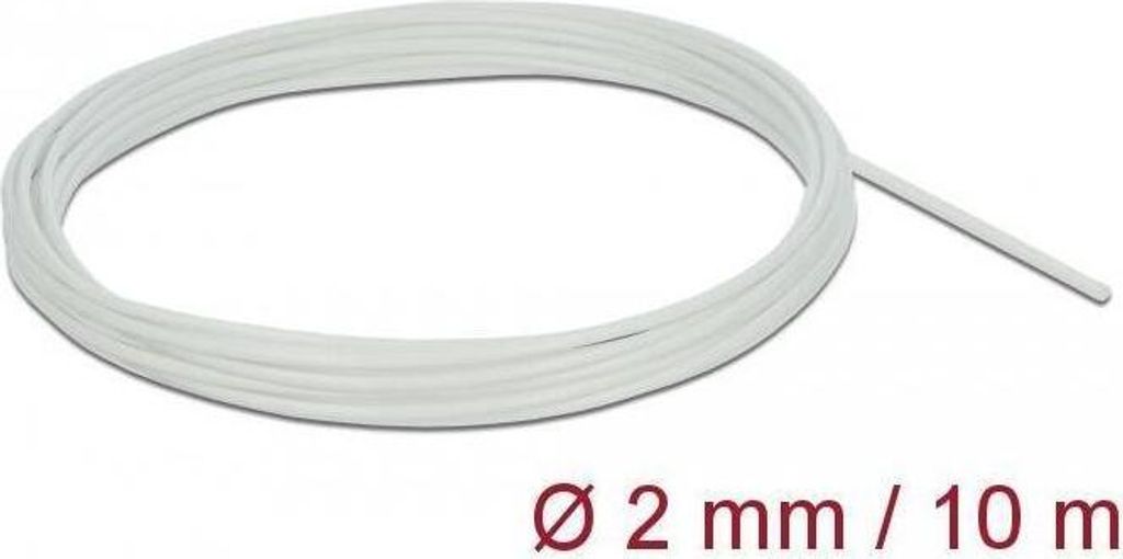DELOCK Schutzschlauch Glasfasergeflecht 10mx2mm weiß