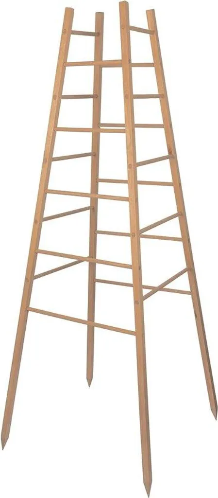 Support de jardinage pyramide 145 cm - Bois de chêne durable et stable