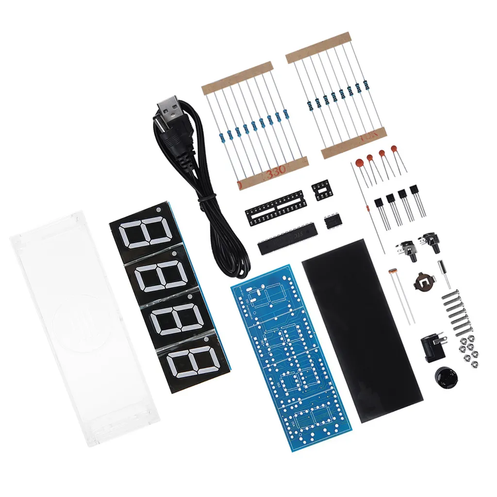 DIY LED Digital Clock Kit - Orologio Elettronico Programmabile 4 Digit - 7