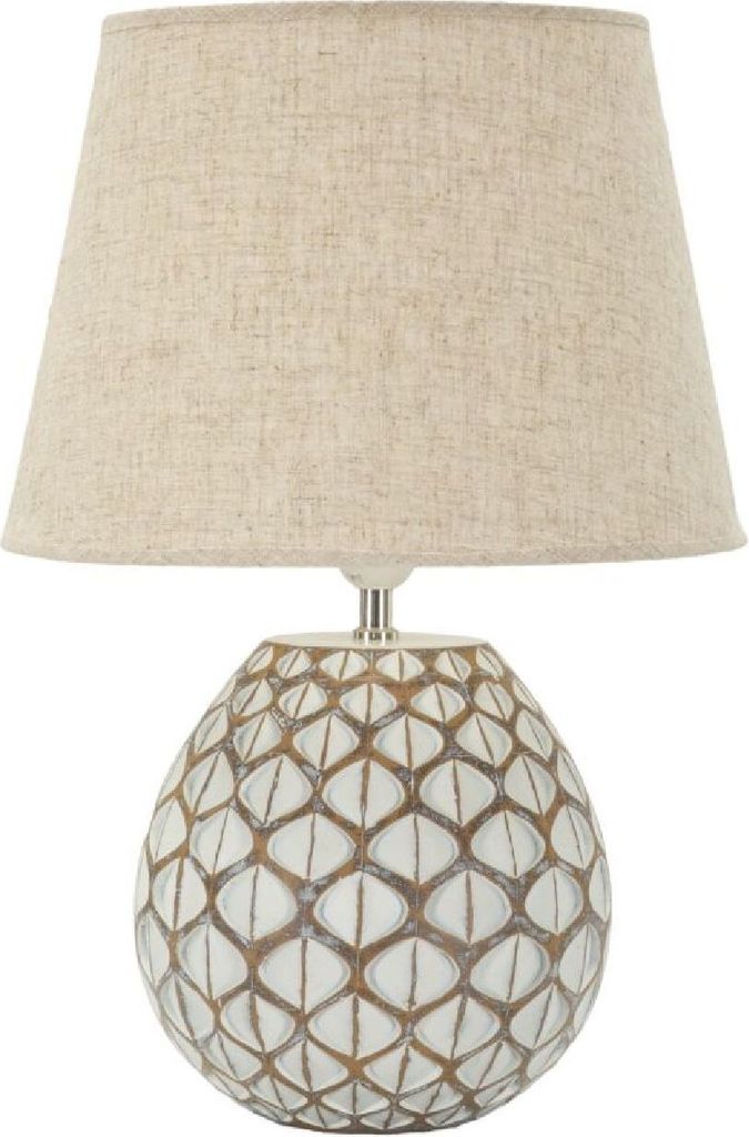 Mauro Ferretti Tischlampe Tibet Ø35x52 cm White Wash E27 Polyresin